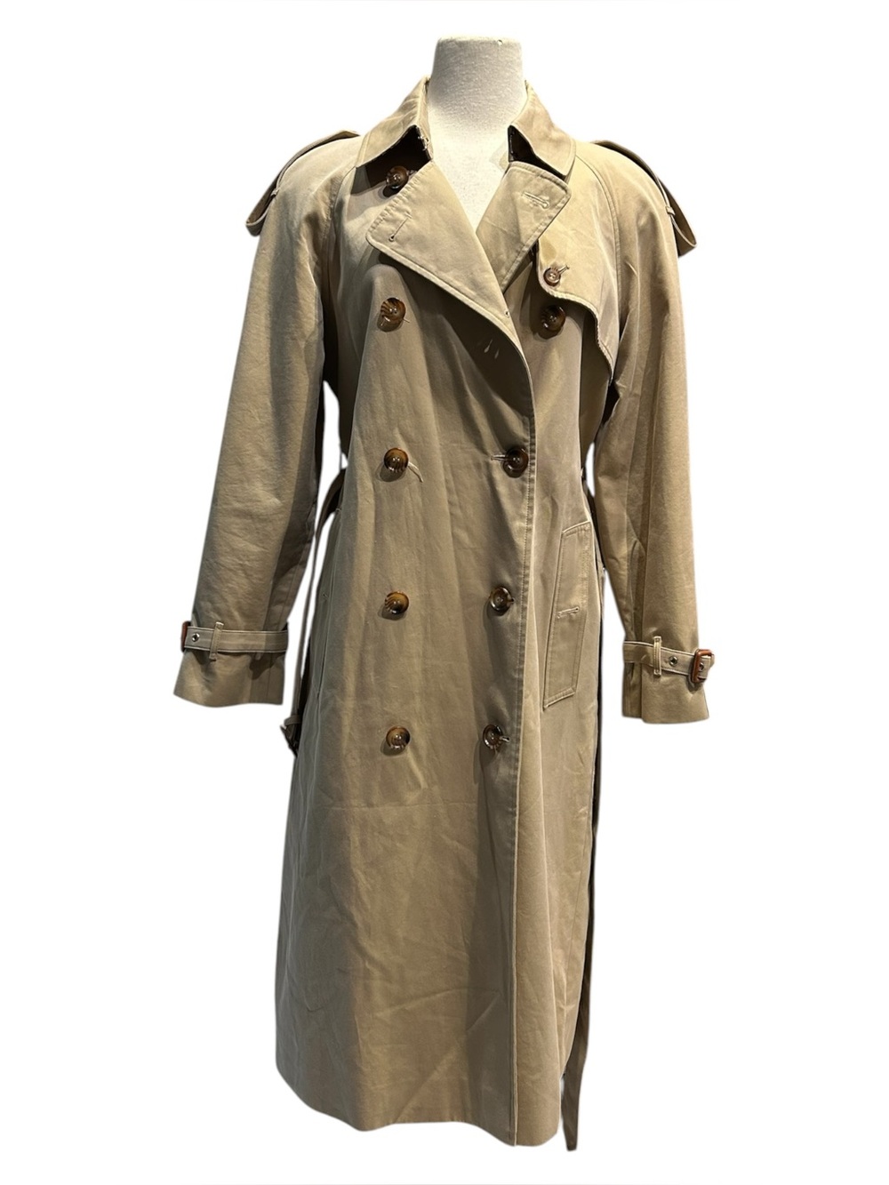 Burberry Orange B logo lining trench coat